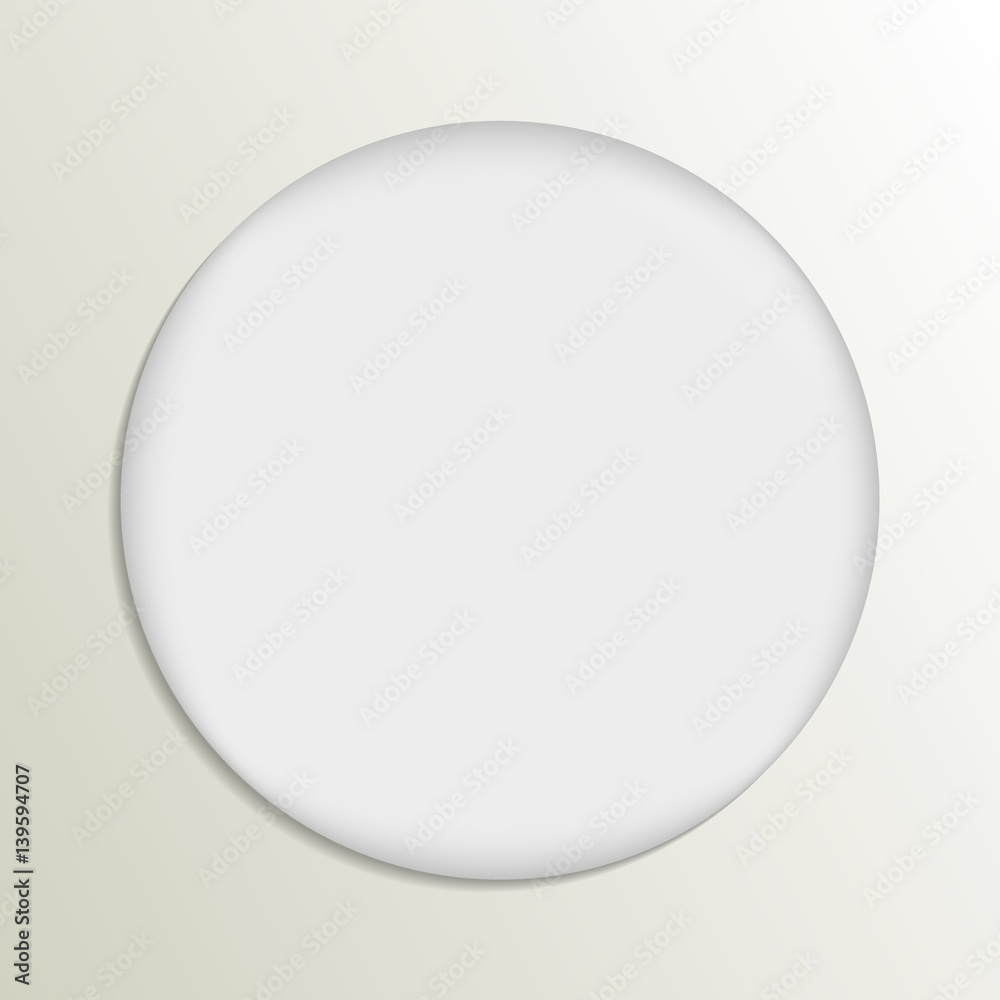 Poster vector blank white glossy badge or web button