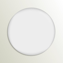 Vector blank white glossy badge or web button