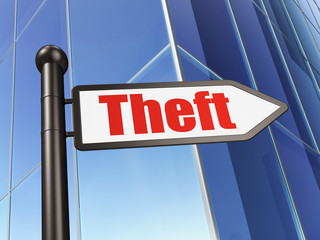 Fototapeta premium Security concept: sign Theft on Building background