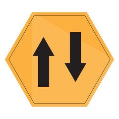 Isolated transit signal on a white background, Vector illustration