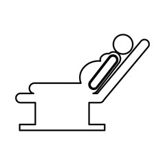 pregnancy woman in stretcher vector illustration design