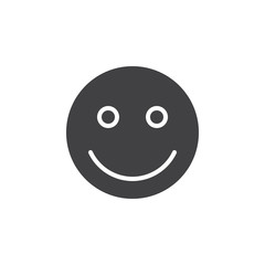 Smile emoticon icon vector, filled flat sign, solid pictogram isolated on white. Symbol, logo illustration. Pixel perfect