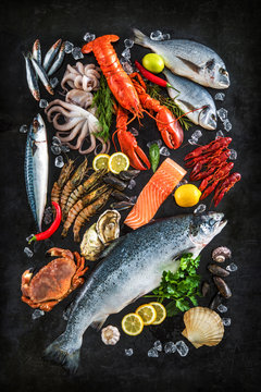 Fresh fish and seafood
