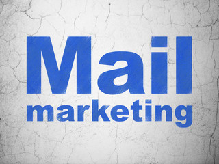 Marketing concept: Mail Marketing on wall background