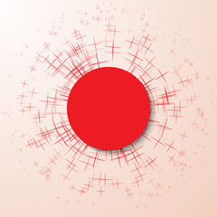 Obraz premium Abstract explosion particle on a pink background.