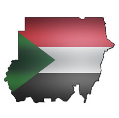 sudan territory with flag