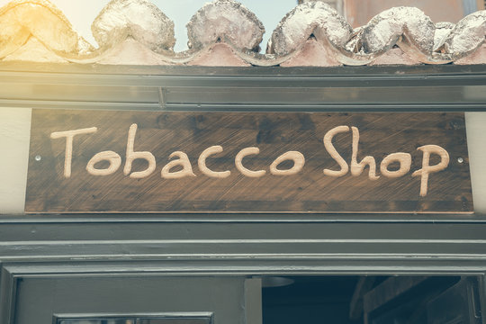 Tobacco Shop, Wooden Sign