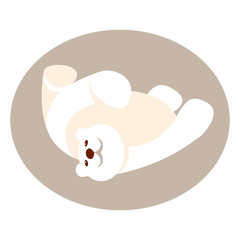 polar bear  vector illustration style Flat
