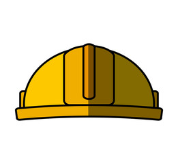 construction helmet isolated icon vector illustration design