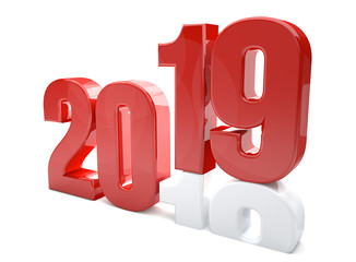 new year 2019 sylvester 3d render