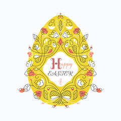 Happy Easter greeting card