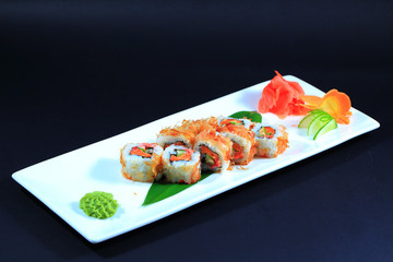 Sushi and Rolls. Japanese cuisine.