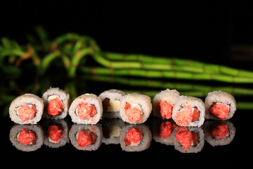 Sushi and Rolls. Japanese cuisine.