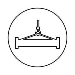 crane weight lifting service vector illustration design