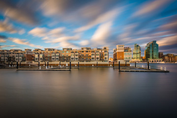 Waterfront residences at the Inner Harbor, in Baltimore, Maryland,