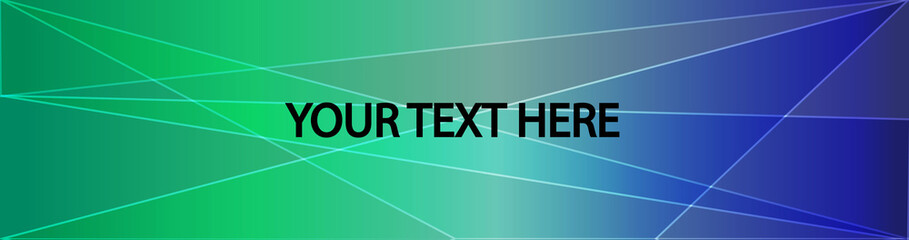Abstract green and blue banner. Vector illustration.