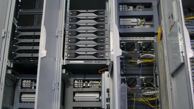 Open Cabinets with Automatic Control Panels