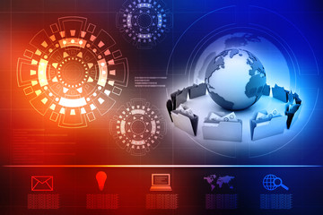 Fototapeta premium Data network,3d rendering