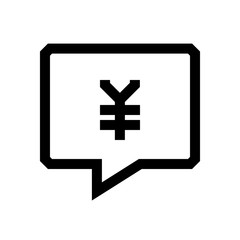Obraz premium Japanese Yen mini line, icon