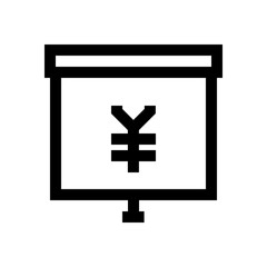 Obraz premium Japanese Yen mini line, icon