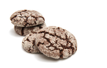 chocolate cookie isolated