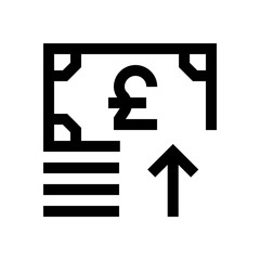 British Pound mini line, icon