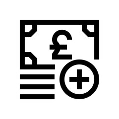 British Pound mini line, icon