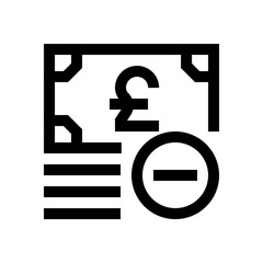 British Pound mini line, icon
