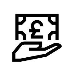 British Pound mini line, icon