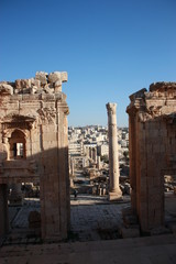Nymphaeum in Jerash in Jordan, Middle East 