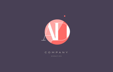 ad a d  retro vintage rhombus simple black white alphabet letter logo