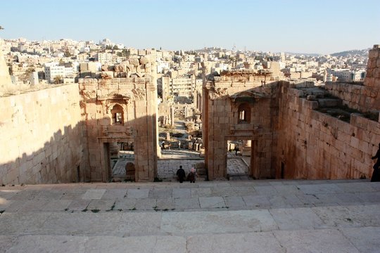Nymphaeum in Jerash in Jordan, Middle East 