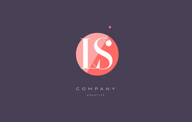 ls l s  retro vintage rhombus simple black white alphabet letter logo