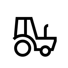 Tractor mini line, icon, background and graphic.
