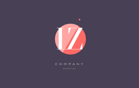 lz l z  retro vintage rhombus simple black white alphabet letter logo
