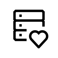 Database mini line, icon