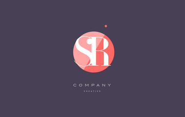 sr s r  retro vintage rhombus simple black white alphabet letter logo