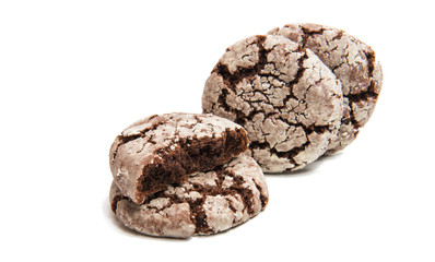 chocolate cookie isolated