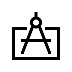 Compasses mini line, icon