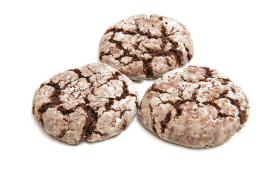chocolate cookie isolated