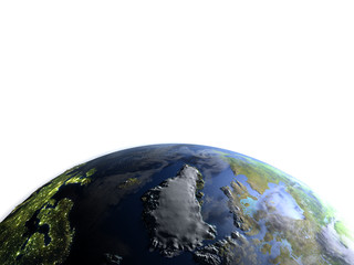 Greenland on planet Earth