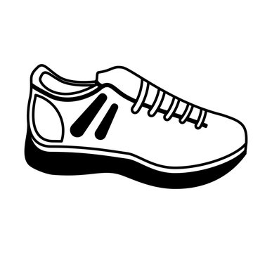 tennis shoes isolated icon vector illustration design