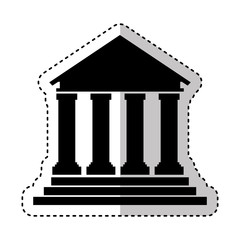 building roman columns icon vector illustration design