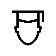 Male avatar mini line, icon