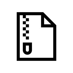 Compressed file mini line, icon