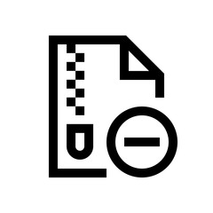 Compressed file mini line, icon