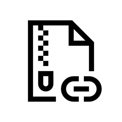 Compressed file mini line, icon