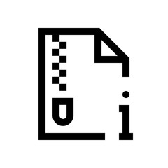 Compressed file mini line, icon