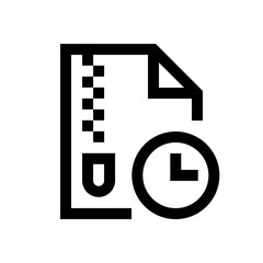 Compressed file mini line, icon