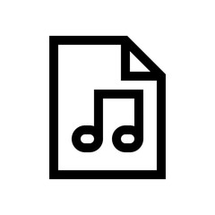 Music file format mini line, icon
